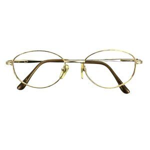 Laura Ashley Chestnut Eyeglasses Frames Oval 51-18-140 Gold Metal Unisex